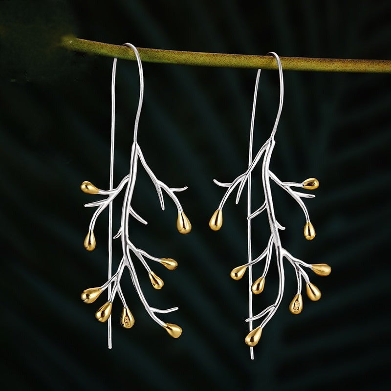 Tree Drop Earrings