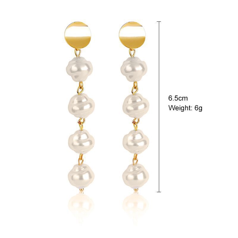 Vintage Punk Baroque Pearl Earrings