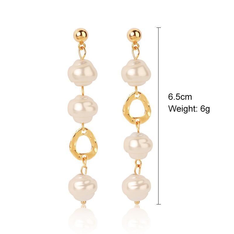 Vintage Punk Baroque Pearl Earrings