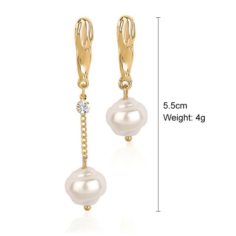 Vintage Punk Baroque Pearl Earrings