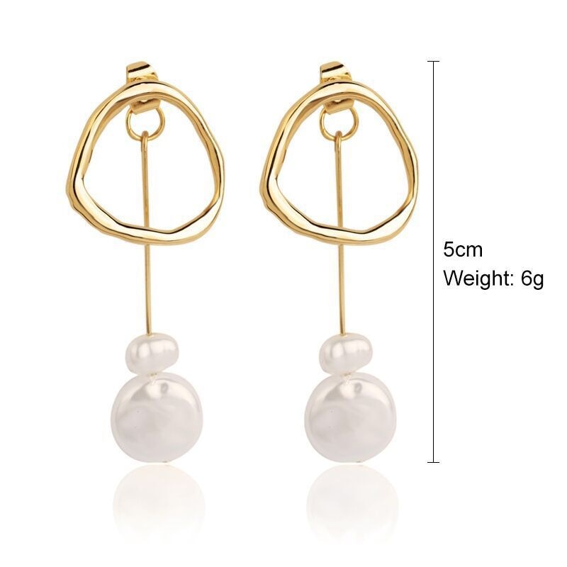 Vintage Punk Baroque Pearl Earrings