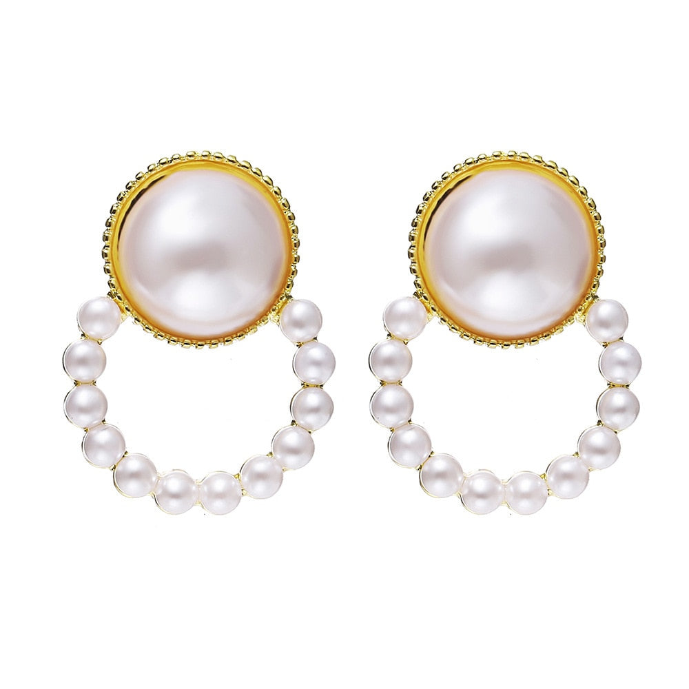 Vintage Punk Baroque Pearl Earrings