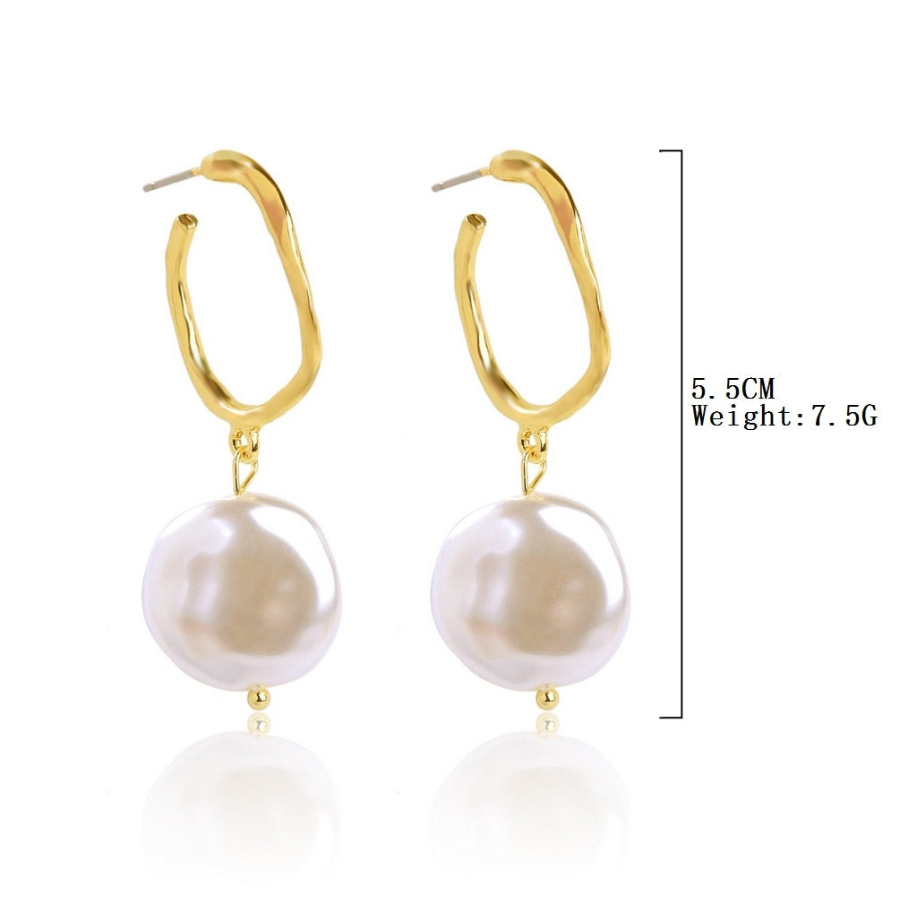 Vintage Punk Baroque Pearl Earrings