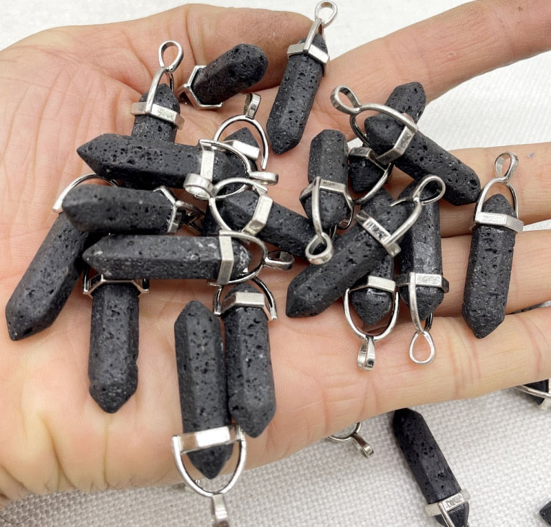 Gemstone Pendants DIY Jewelry Making Necklaces 24Pcs