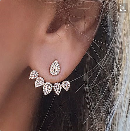 Crystal Flower Drop Earrings