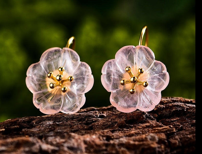 Flower in the Rain Dangle Earrings