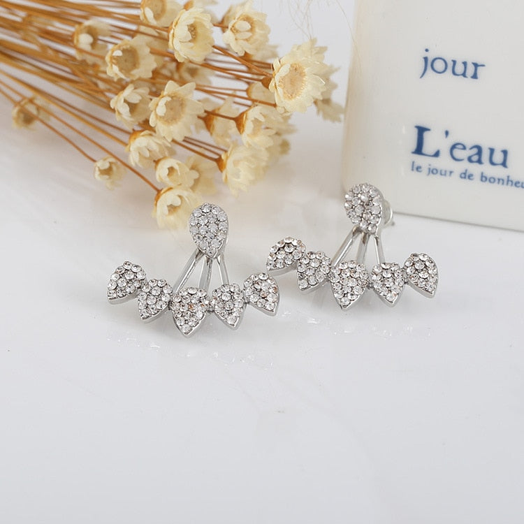 Crystal Flower Drop Earrings