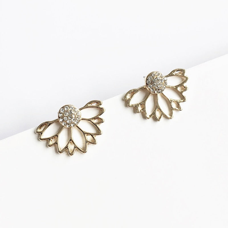 Crystal Flower Drop Earrings