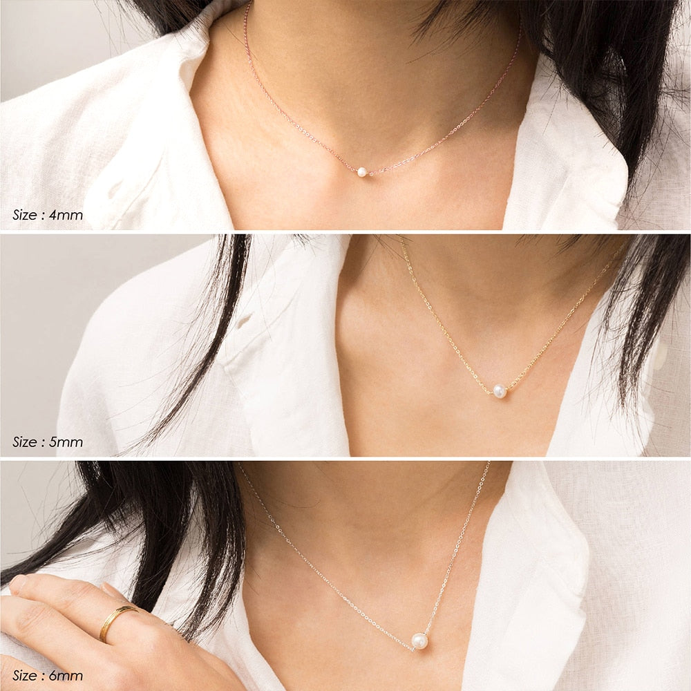 Choker imitated  Pearl Necklaces