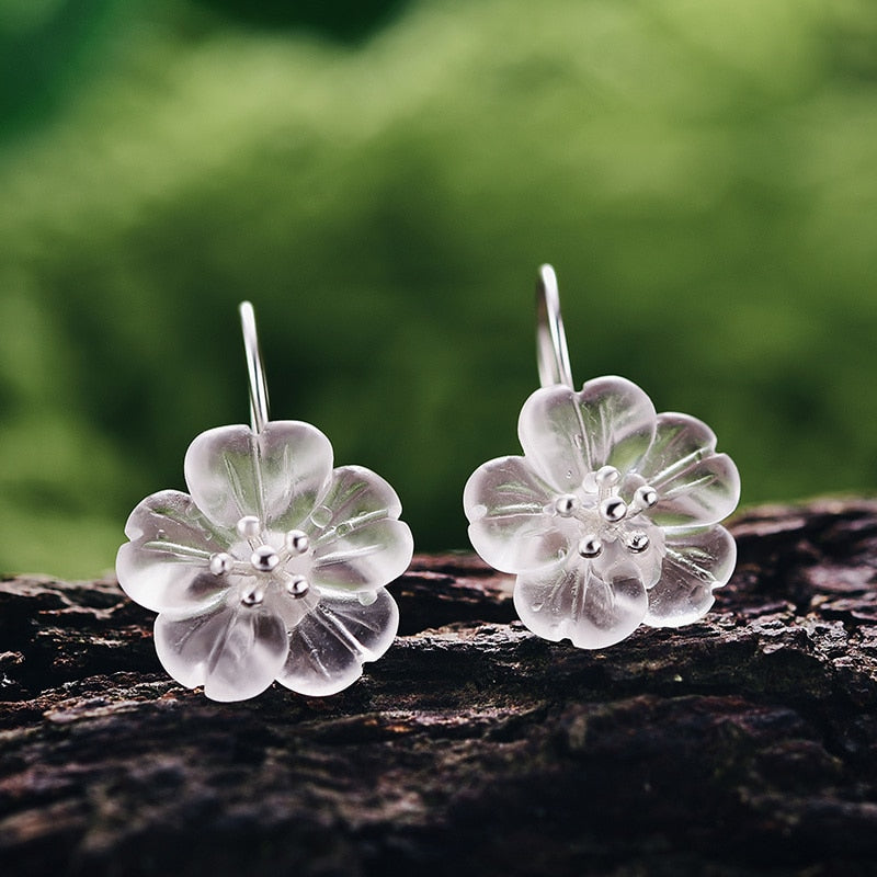 Flower in the Rain Dangle Earrings