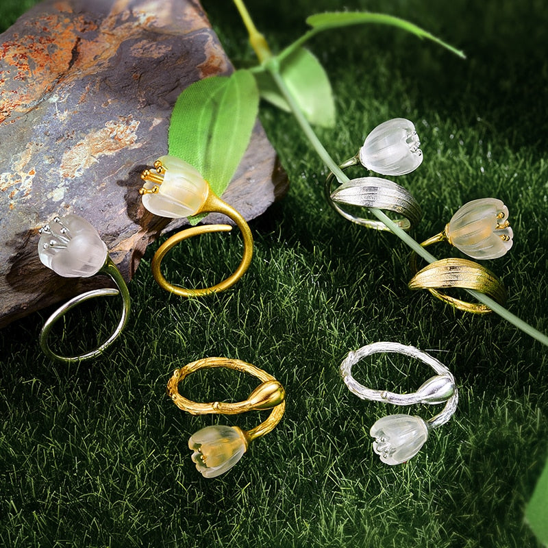 Lily of the Valley Flower Rings