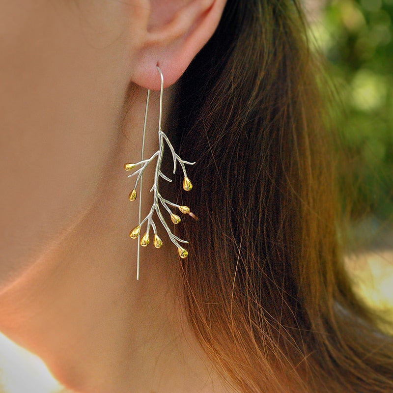 Tree Drop Earrings