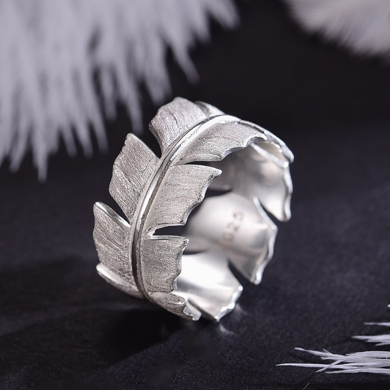 Elegant Soft Feather  Rings