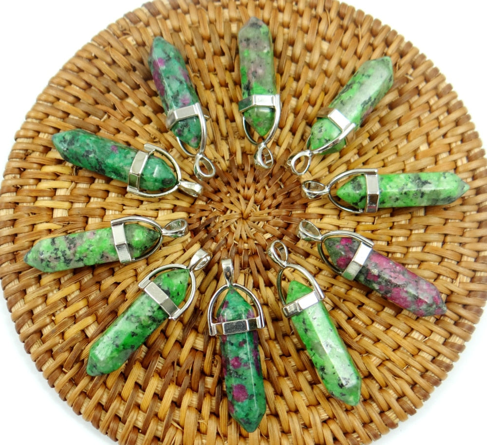 Gemstone Pendants DIY Jewelry Making Necklaces 24Pcs