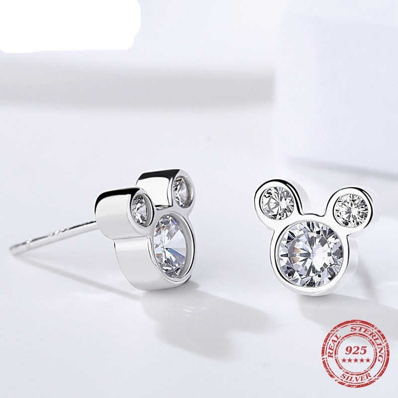 Silver Bear  Stud Earrings