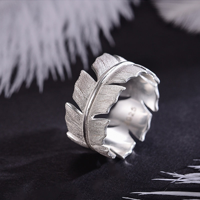 Elegant Soft Feather  Rings