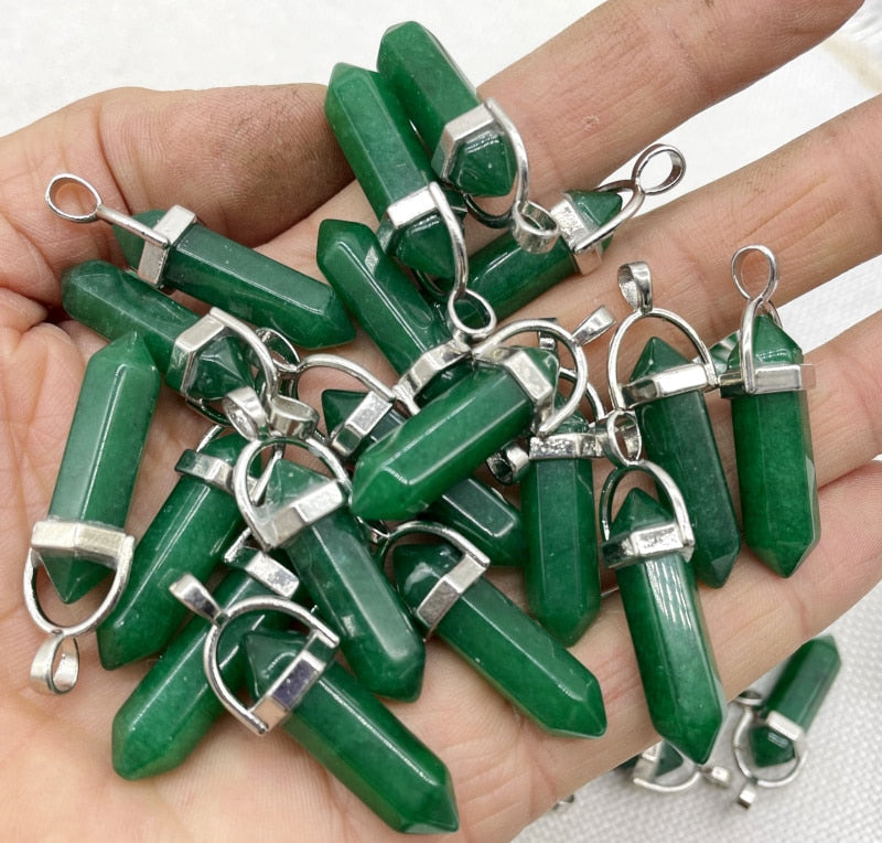 Gemstone Pendants DIY Jewelry Making Necklaces 24Pcs