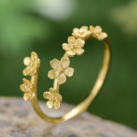 Forget-me-not Flower Adjustable Rings