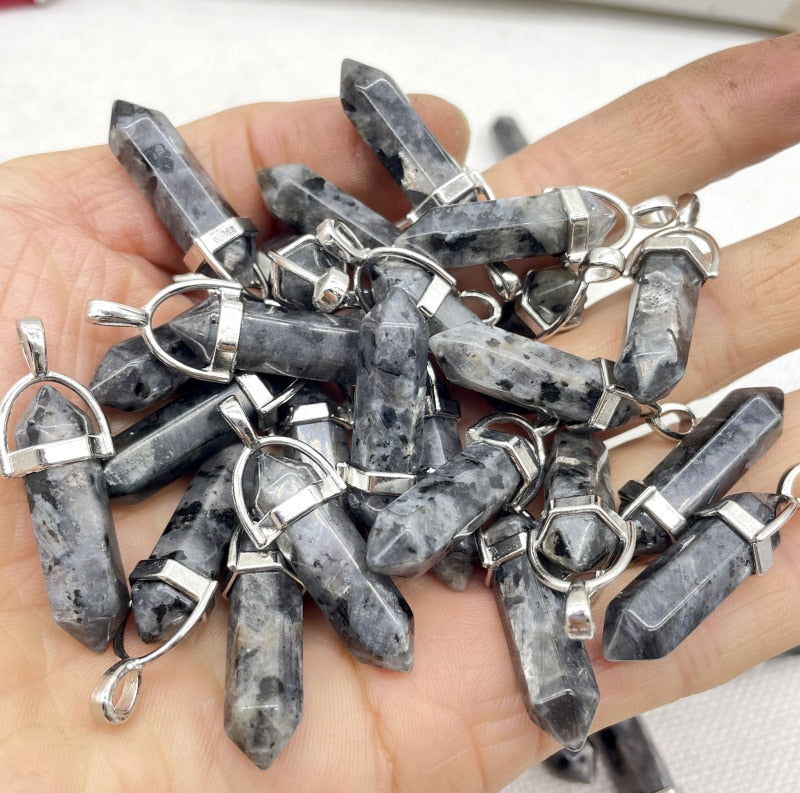 Gemstone Pendants DIY Jewelry Making Necklaces 24Pcs