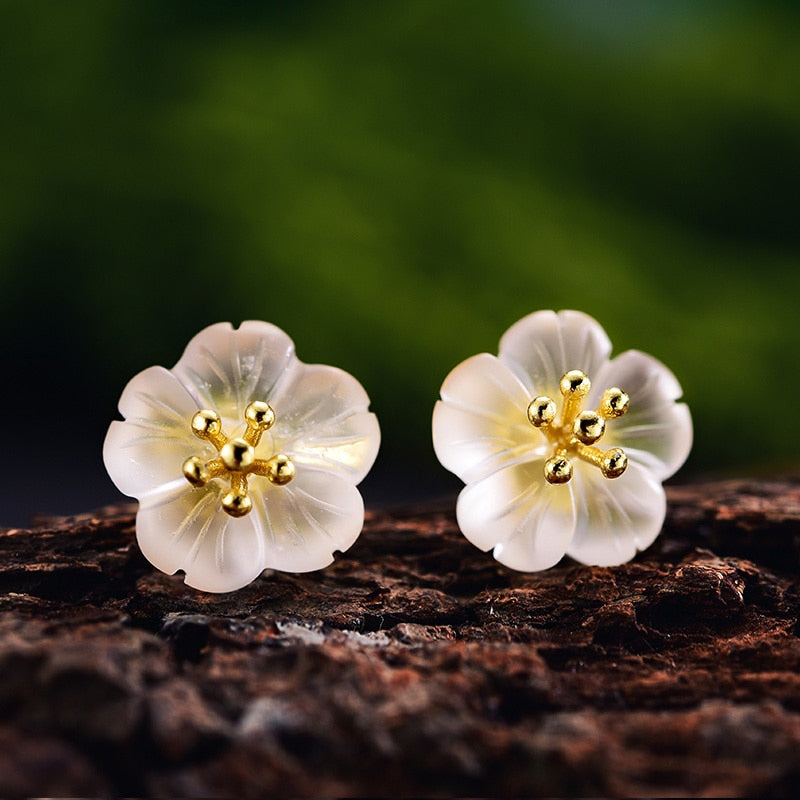 Flower in the Rain Stud Earrings