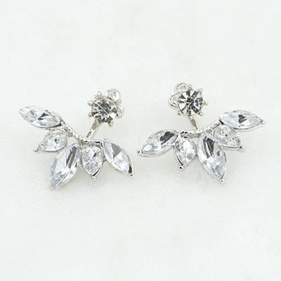 Crystal Flower Drop Earrings