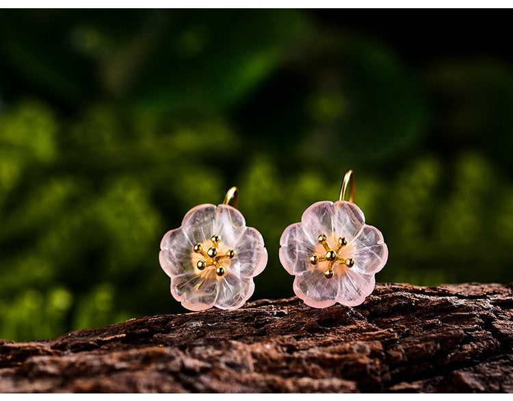 Flower in the Rain Dangle Earrings