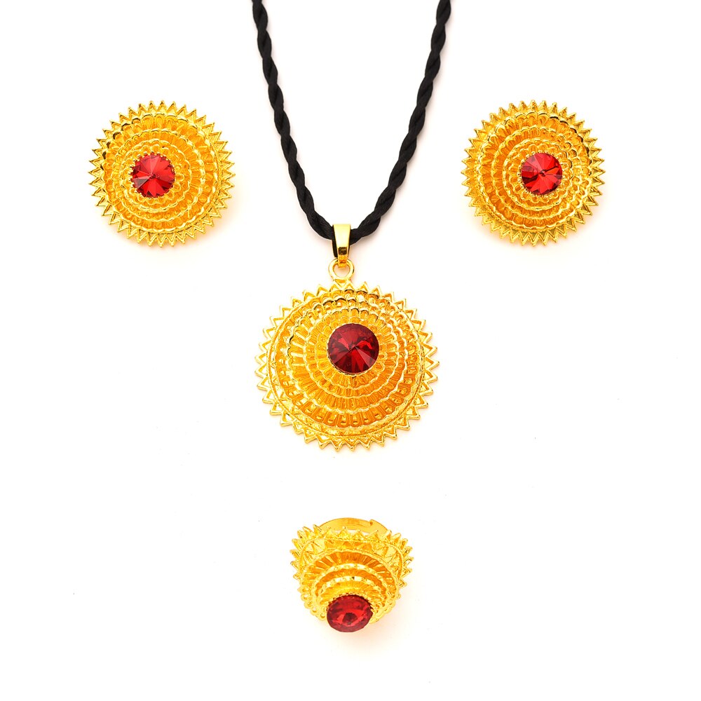 Ethio Ertrian Gold/Silver Plated Bridal Jewelry Sets Necklace