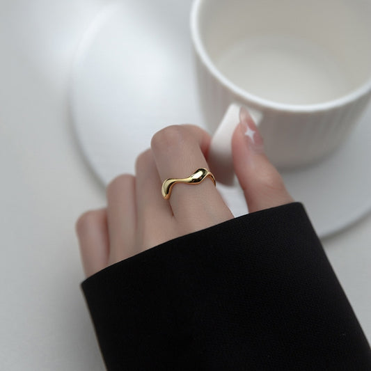 Adjustable  Irregular Water Drop Stackable Finger Ring