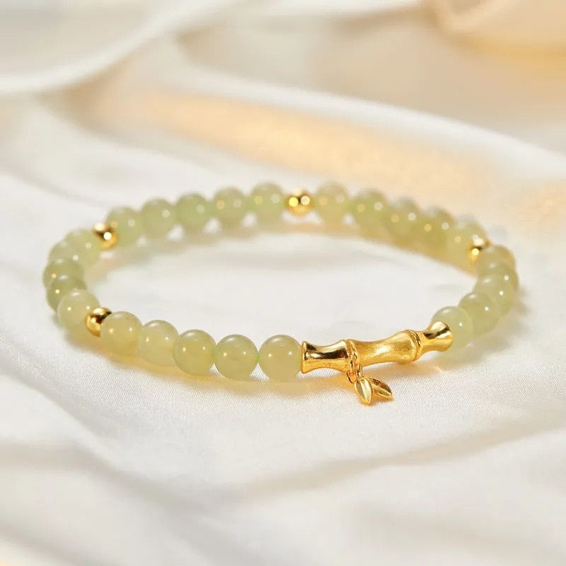 Gold Color Bracelet Leaves Double Layer Jewelry