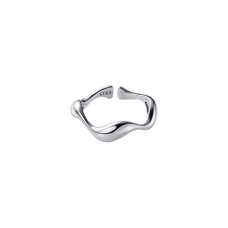 Adjustable  Irregular Water Drop Stackable Finger Ring