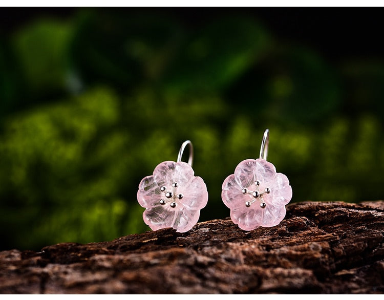 Flower in the Rain Dangle Earrings