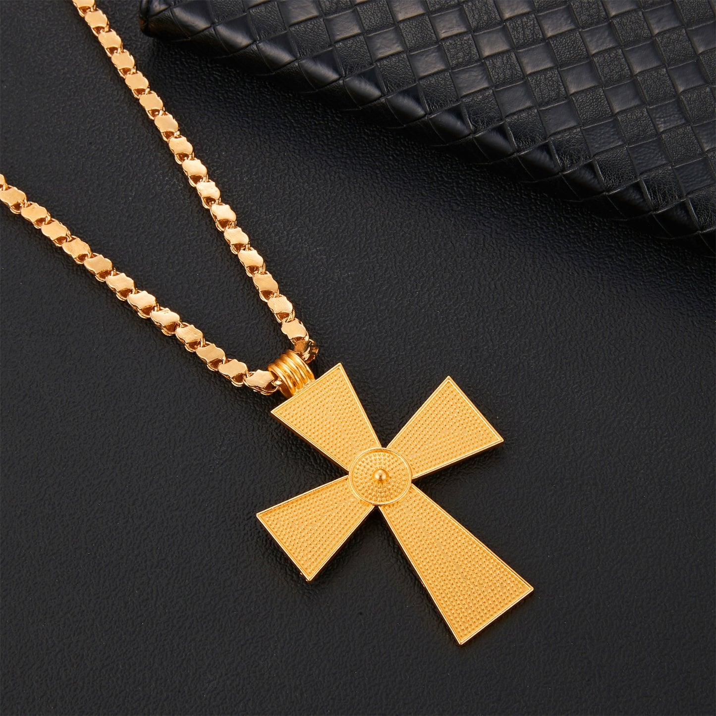 Ethlyn Ethiopian Cross Pendant Chain Necklace