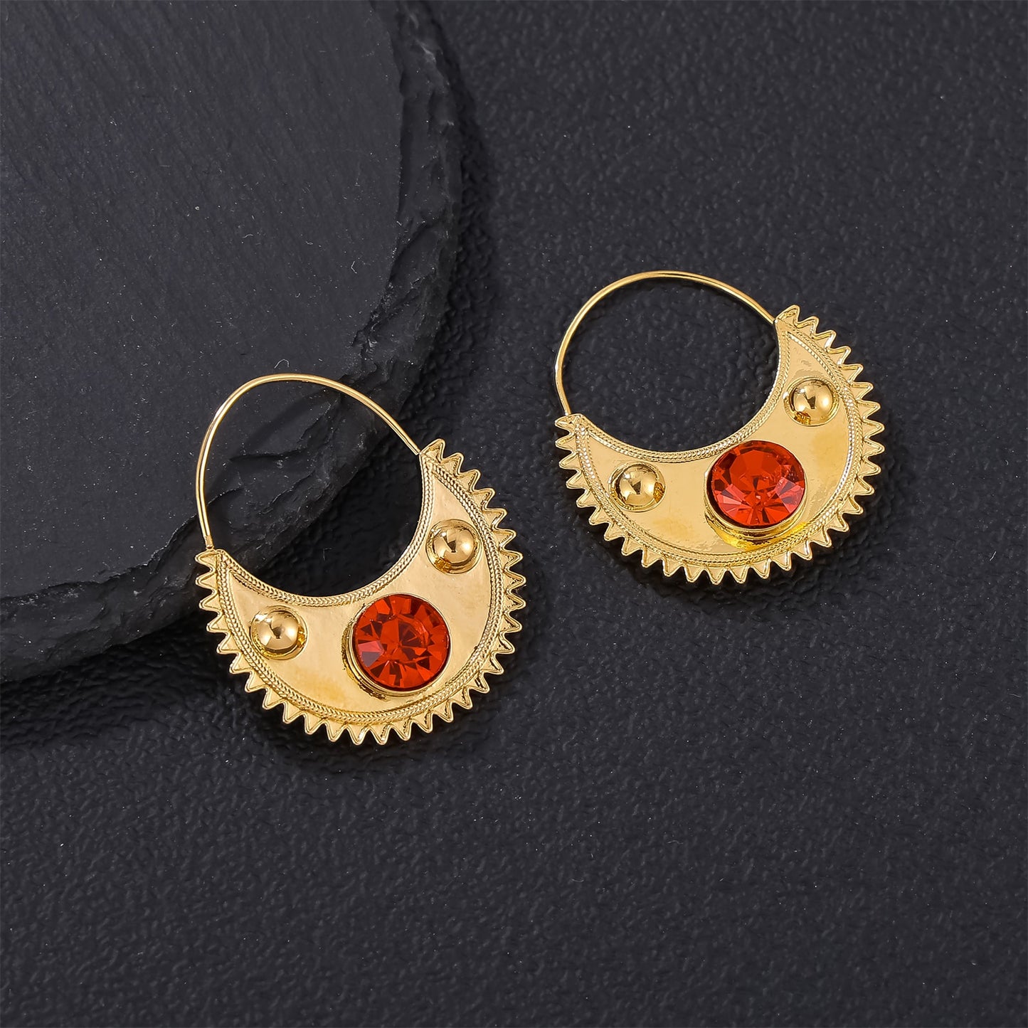 Ethlyn Gold Color  Zircon  Clip Earrings for Women Habesha