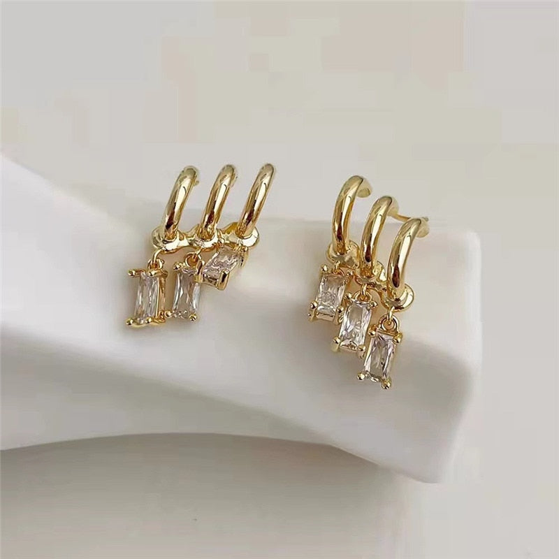 Irregular U-shaped Gold Color Earrings