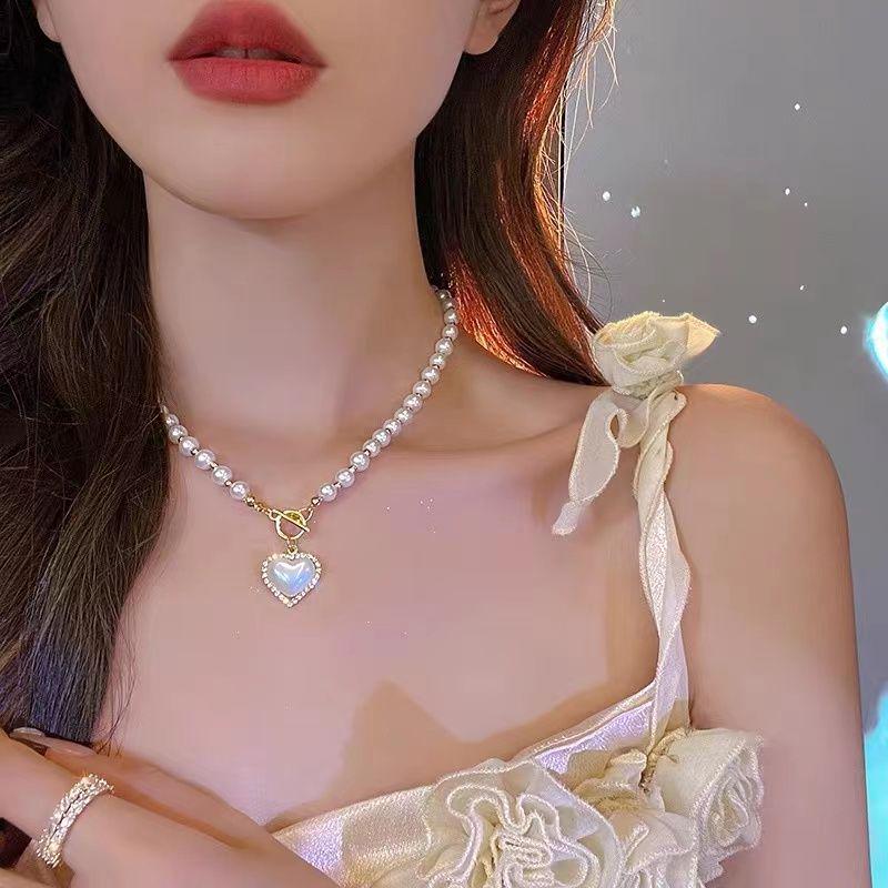 Chain Kpop Pearl Choker Necklace