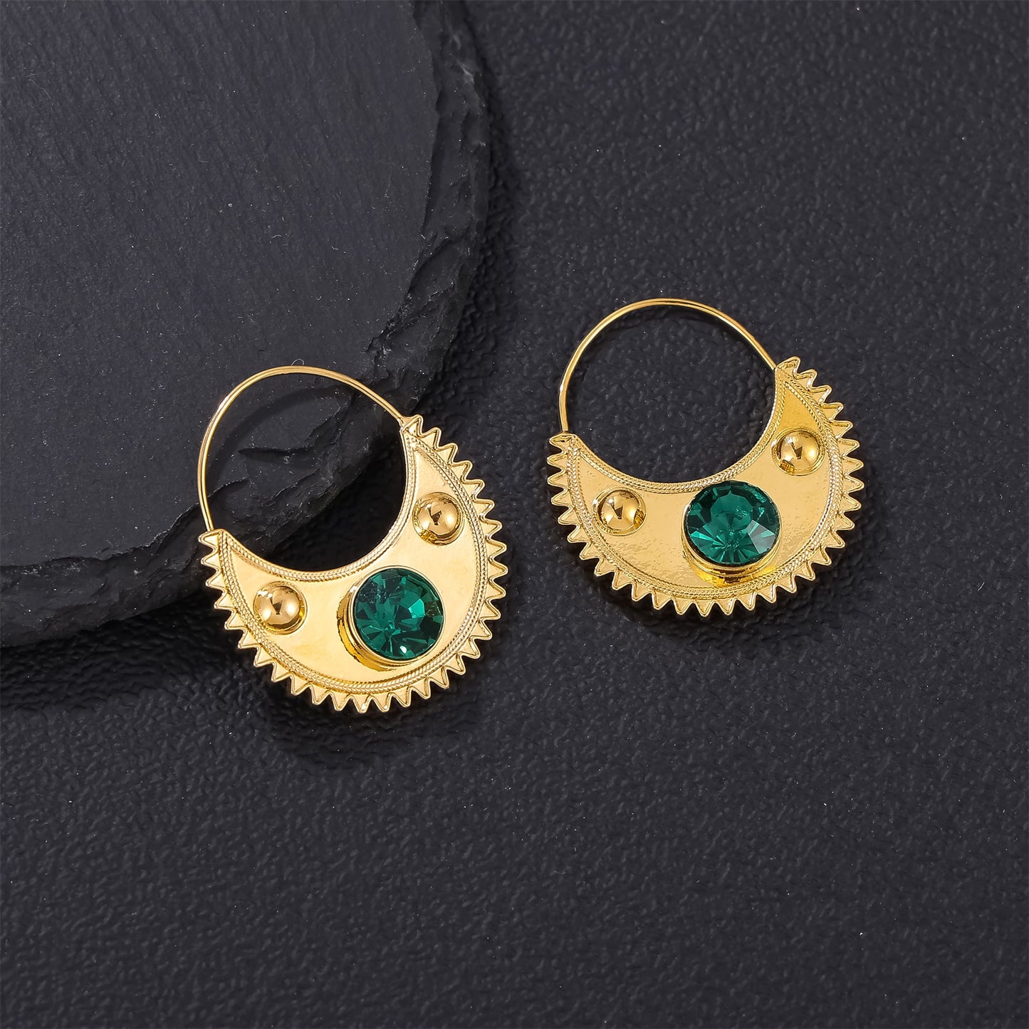 Ethlyn Gold Color  Zircon  Clip Earrings for Women Habesha