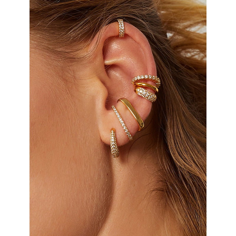 Irregular  Piercing Ear Clips