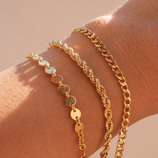 Gold Plated Chain Bracelets