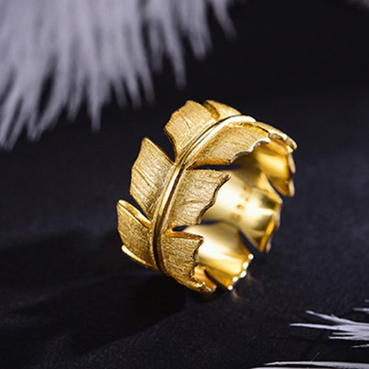 Elegant Soft Feather  Rings