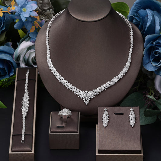 Bride zirconia full set women's jewelry