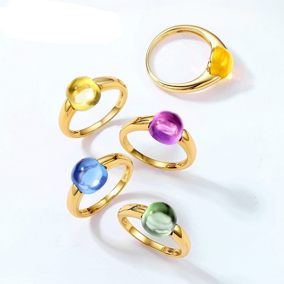 Candy Style Colorful Crystal Ring